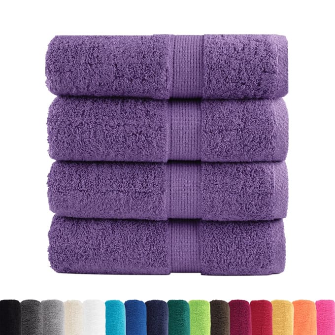 vidaXL - Gastendoekjes - SOLUND - 4 - st - 600 - g/m² - 30x50 - cm - paars