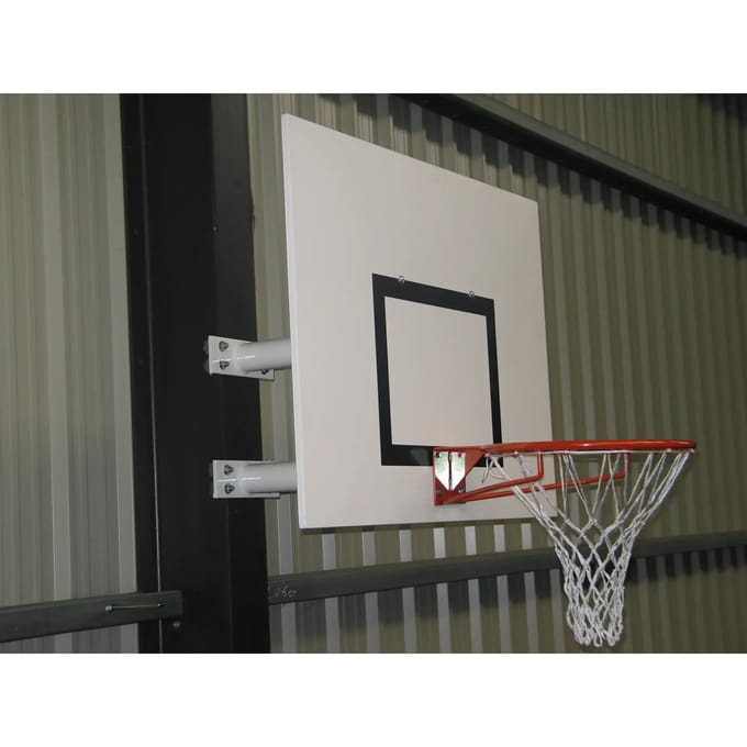 Vaste rechthoekige muur basketbalnet met vaste hoogte Sporti