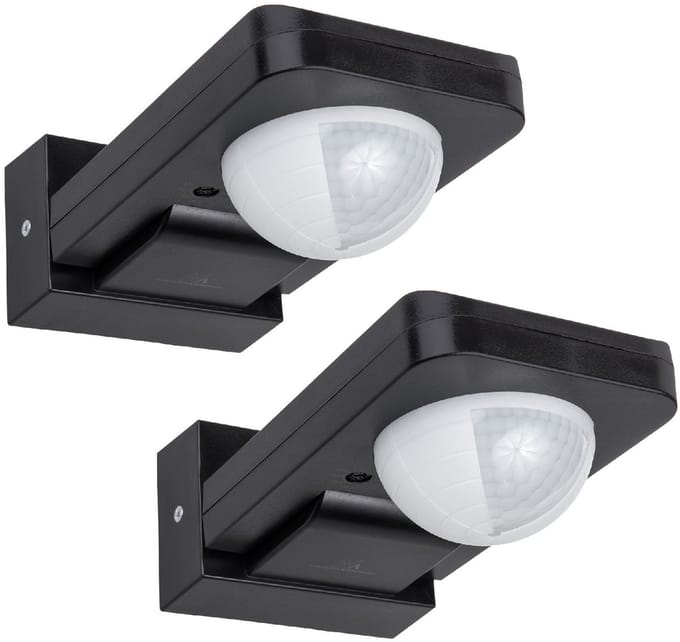 Maclean - PIR bewegingssensor - infrarood, IP65, max 2000W, zwart, MCE243 B, 2 stuks