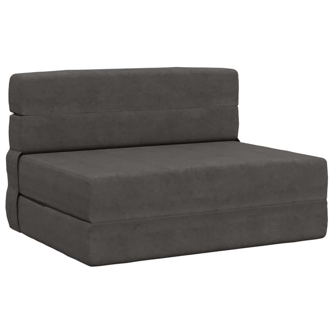 vidaXL - Vouwbare - Sofa - Bed - Donkergrijs - 70 - x - 72 - x - 60 - cm - Stof