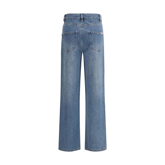 Self-Portrait Blauwe Katoenen Rechte Jeans