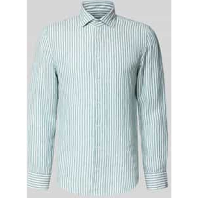 slim fit zakelijk hemd met kentkraag