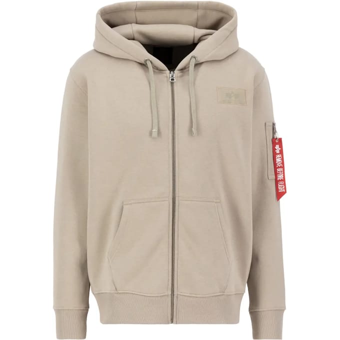 Hooded sweatshirt met rits Alpha Industries Back Print