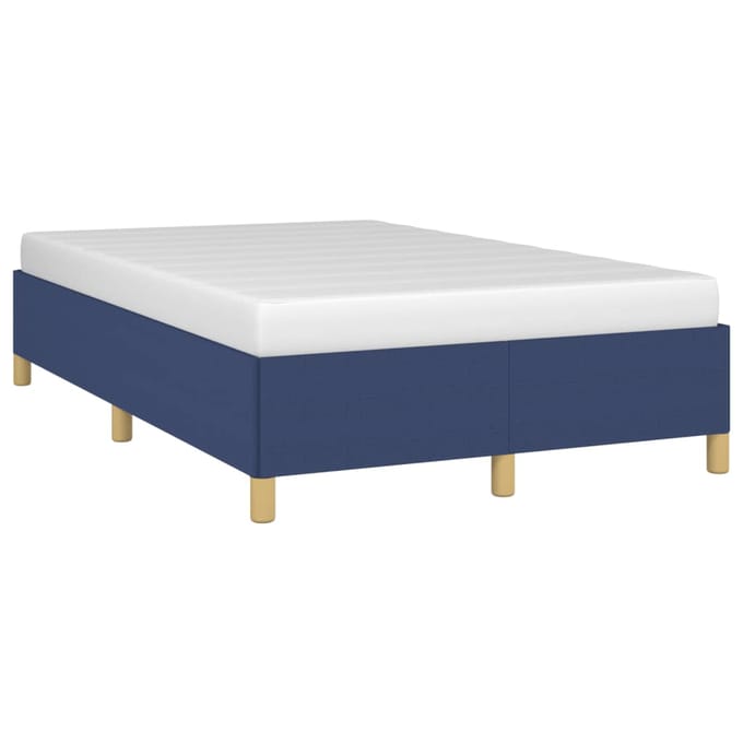 vidaXL - Bedframe - zonder - matras - 120x200 - cm - stof - blauw