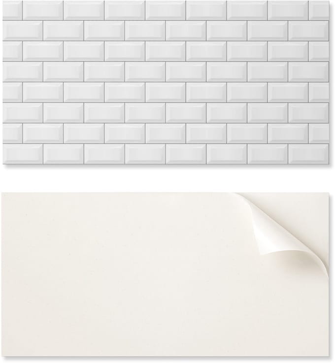 Zelfklevend vinyl wandpaneel 100x50 cm, baksteenmotief