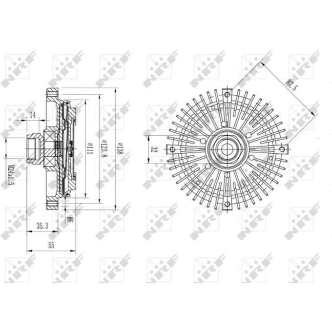 Koppeling, radiatorventilator NRF 49567