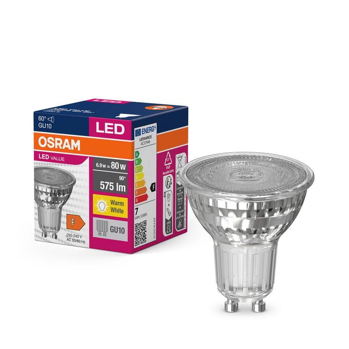 OSRAM LED lamp Reflector GU10 6,9W 60° 830 helder