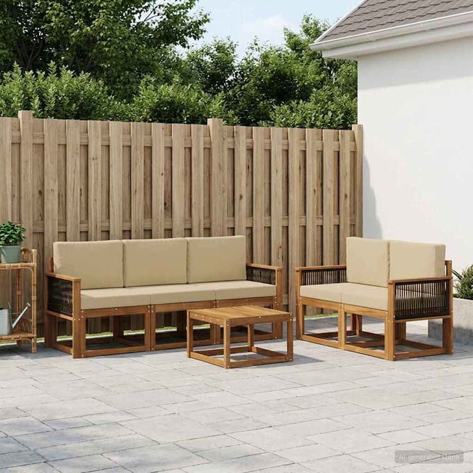 vidaXL - Buiten - bank - set - 6 - st