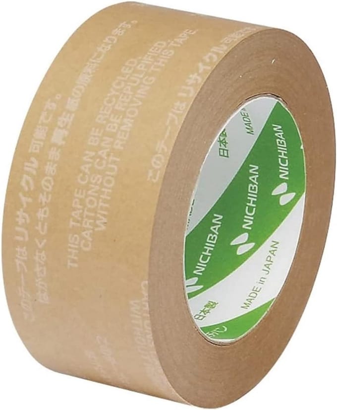 Recyclebare Ambachtstape Kraftpapier 50mm x 50M Oker