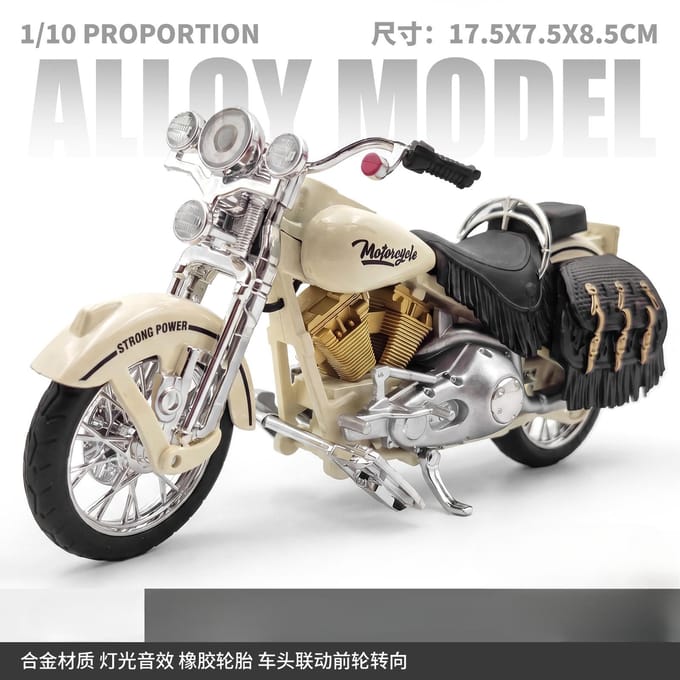 1:10 Modèle de Moto en Alliage Simulation Jouet en Métal Modèle de Moto de Rue Cadeau pour Enfants gray