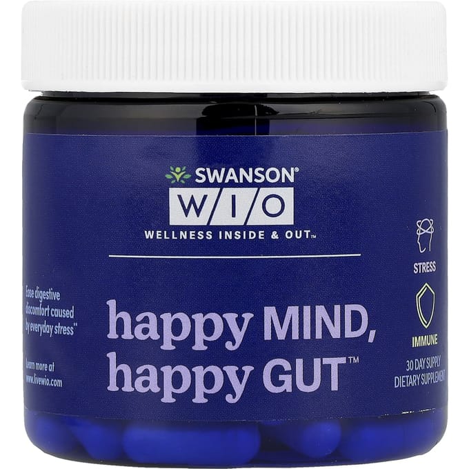 Happy Mind, Happy Gut™, 30 vegetarische capsules