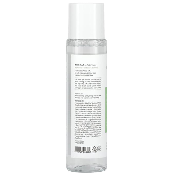 iUNIK, Tea Tree Easing Toner, 200 ml (6.7 fl oz) white