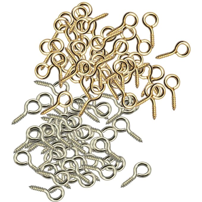 100 stuks verzilverde stevige metalen schroef oogpinpinnen voor sieraden as described beige
