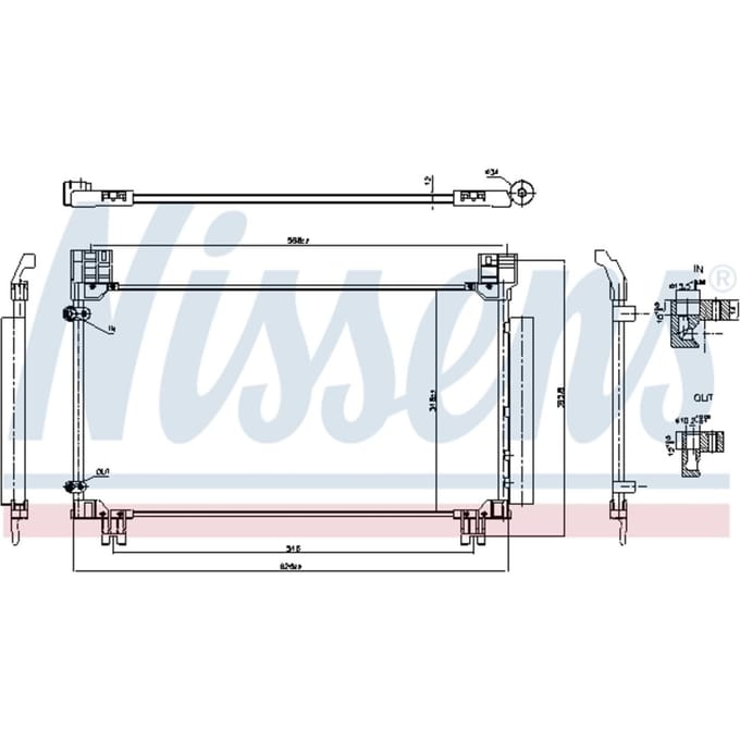 Condensator, airconditioning NISSENS 941277