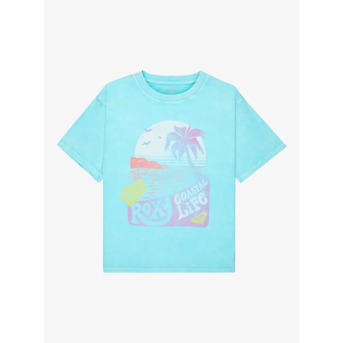 Roxy Washed T-shirt Met Korte Mouwen Blauw 16 Years Meisje