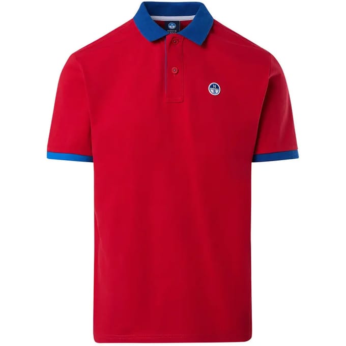 Polo shirt met verschillende kleuren manchetten combo North Sails