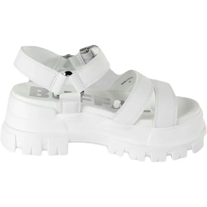 Buffalo ASPHA TS Sandal Sandalen Plat - Wit - Maat 40