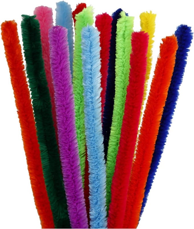 CC Chenilledraad Multigekleurd 15mm 16 stuks