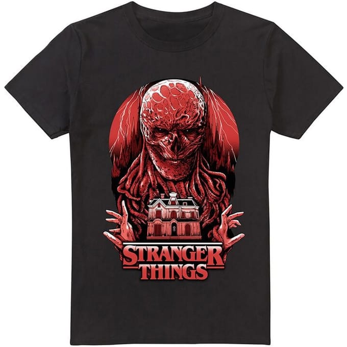 Stranger Things T-shirt - Vecna Horror - S tot XXL - voor Mannen - zwart