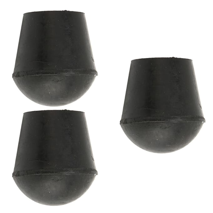 3 PCS Crutch Tips 22mm Inner Diameter Rubber Material Built in Copper Plate Walking Cane Tips for black