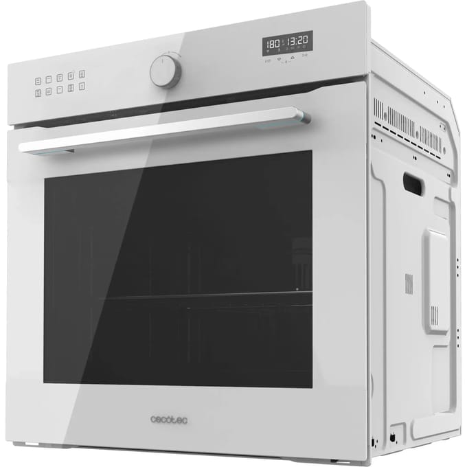 Cecotec Inbouw Multifunctionele Oven 60cm Bolero Hexa AF316000 Glass White A. 3400W, 81L Capaciteit, 11 Functies met Airfryer Master, Pizza Master, Steam Assist, Steam EasyClean, 3D Cooking, Ontdooien
