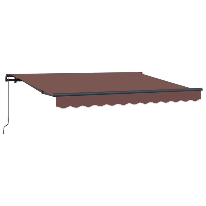 vidaXL - Uitschuifbare - luifel - Bruin - 250 - x - 200 - cm - Stof