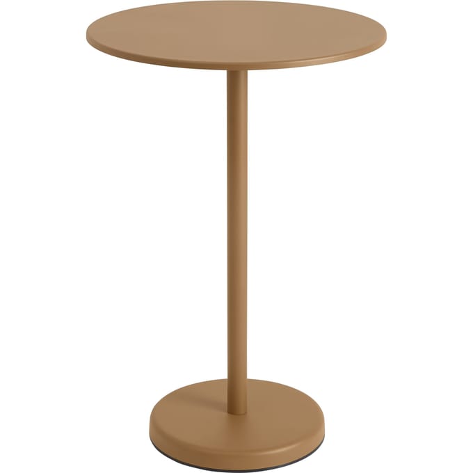 Muuto Linear Steel Tafel rond - Hoogte 105 cm - oranje