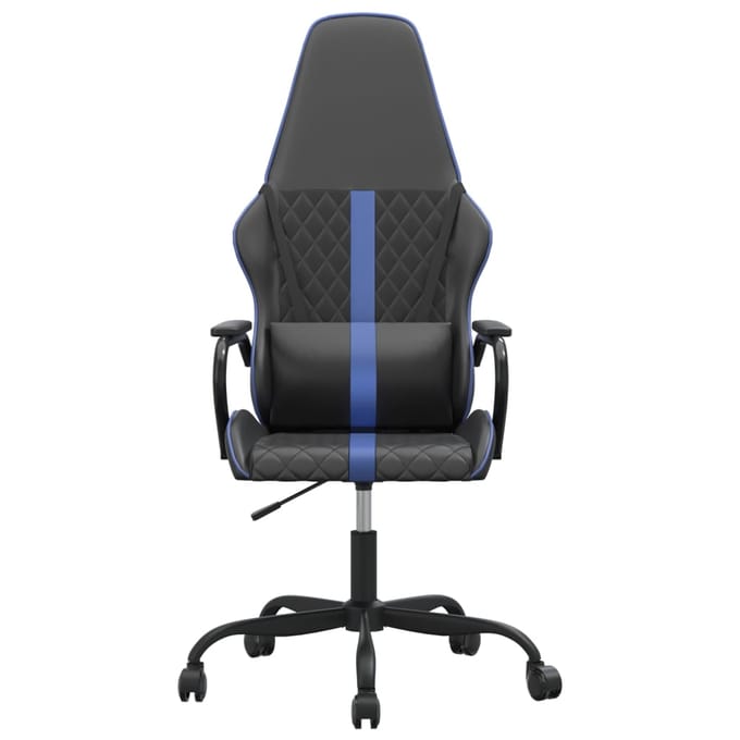 vidaXL - Gamestoel - kunstleer - zwart - en - blauw