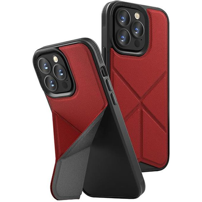 UNIQ Transforma - iPhone 13 Hoesje - Czerwony - MagSafe Compatibel - Standaardfunctie