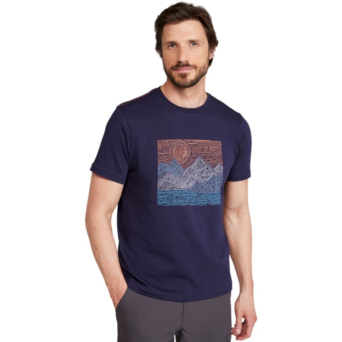 Mountain Warehouse Heren Tidal Wave T-Shirt (Donkerblauw)