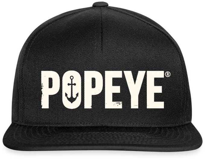 Popeye White Titel Snapback cap