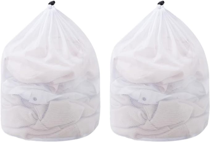 2 stuks waszakken met ritssluiting voor delicate kleding 30x40 cm wasmachine net