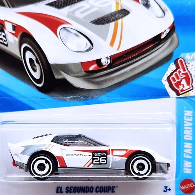 HOT WHEELS EL SEGUNDO COUPE GREY WHITE 96/250 HW 4/5 SHORT CARD 2026