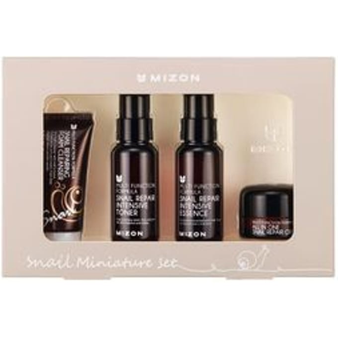 MIZON Escargot Miniature SET (Form Cleanser+Toner+Essence+Crème) Snail Miniature SET