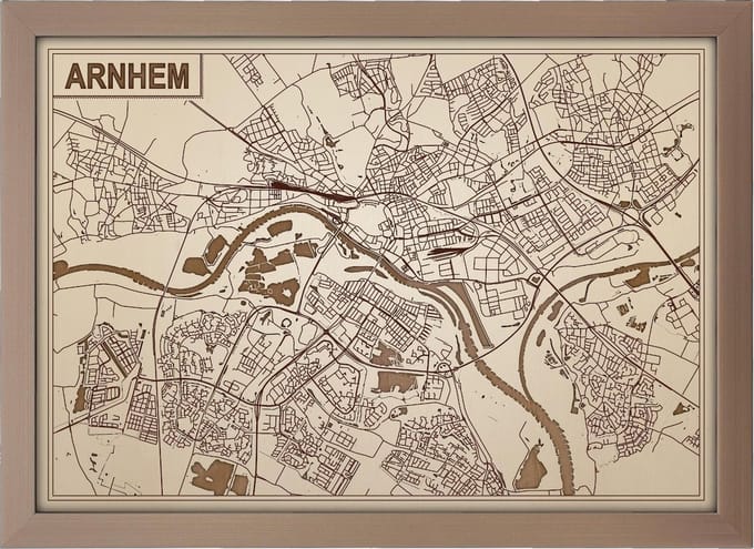 Decoratief Beeld - Houten Van Arnhem - Hout - Bekroned - Bruin - 21 X 30 Cm
