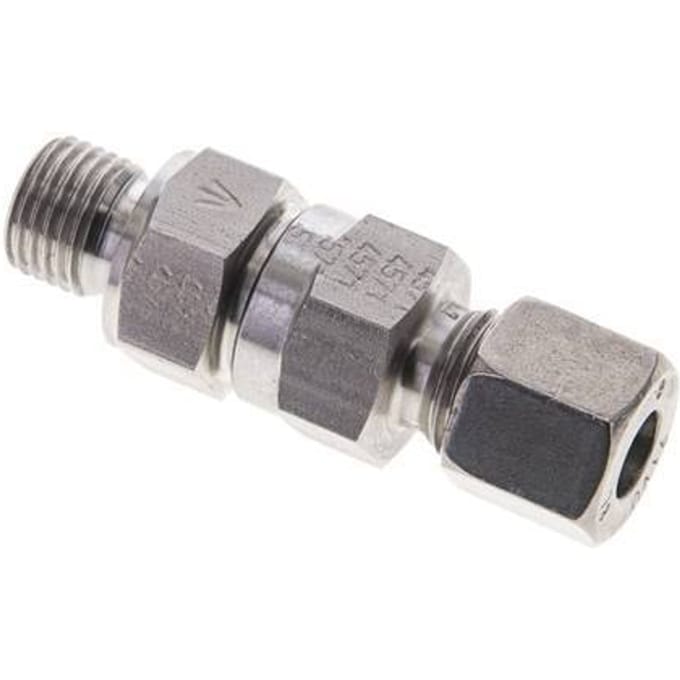 8L (M14x1.5) & G1/4'' Regeling-Uit RVS Terugslagklep Snijring Buitendraad 0.2-250 bar ISO 8434-1
