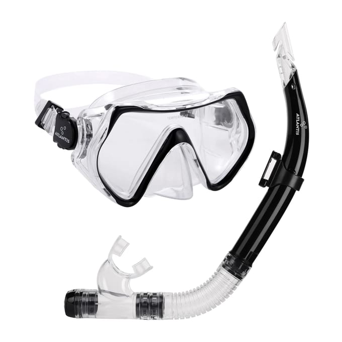 Atlantis Hawaï Combo - Snorkelset - Duikbril - Snorkel - Volwassenen - Zwart