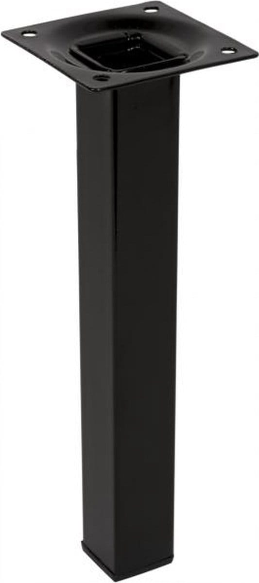 Meubelpoot Vierkant Zwart 200 mm | Per Stuk