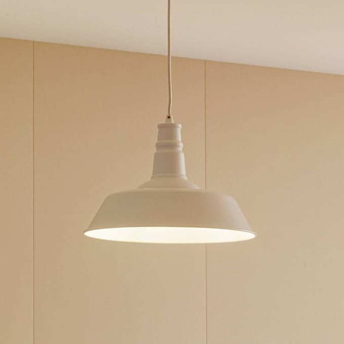 Lindby - hanglamp - 1licht - Metaal - H: 10.5 cm - E27 - wit