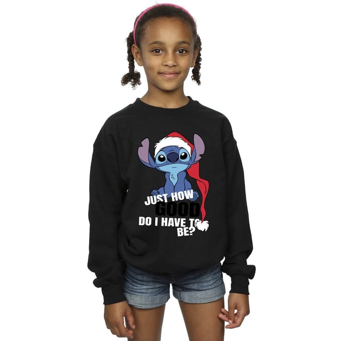 Disney Meisjes Lilo & Stitch Just How Good Sweatshirt (Zwart)