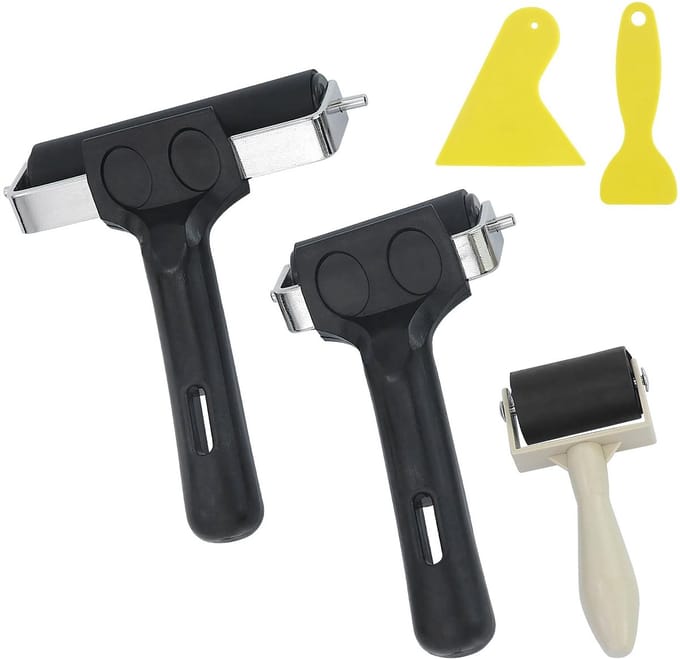 Dailygoods- Rubberen Roller Set - Aandrukrol - Linolroller - 3,5/6/10