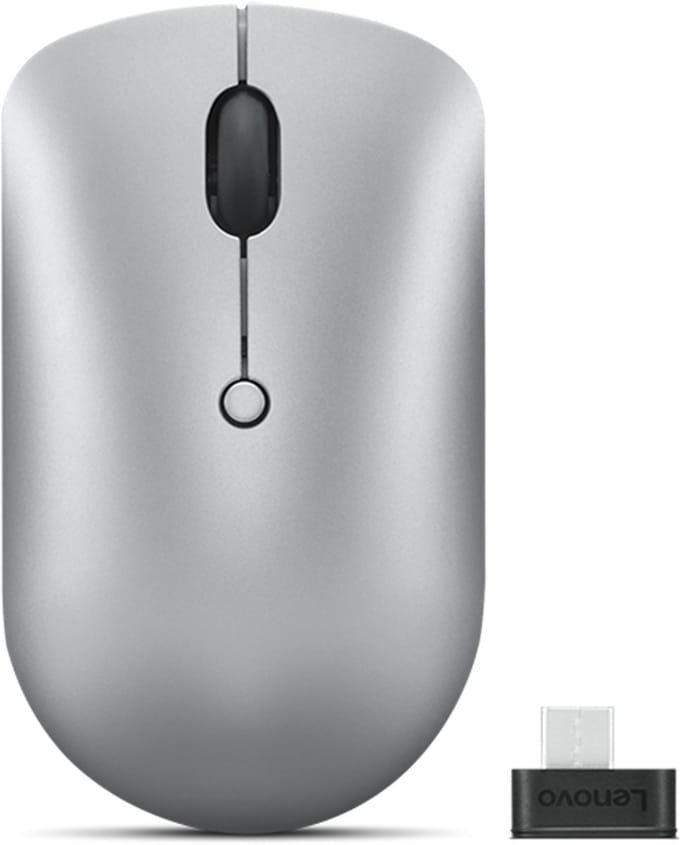 Lenovo 540 USB-C Wireless Compact Mouse - Muis - Optisch - 4 knoppen - Grijs