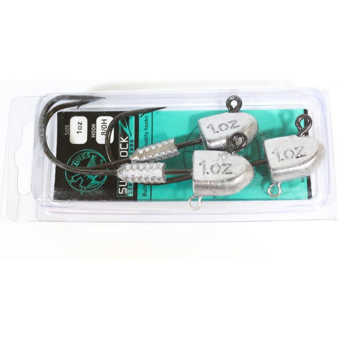 Tackle Tactics TT Swimlockz HD Tête plombée 1 oz 8/0 3/paquet (4068)
