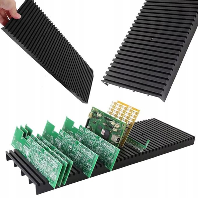 Rosfix Antistatische ESD Bak - 150 Openingen voor 3,5–4 mm Schroeven - ABS 41x14,3x2 cm - Opslag PCB