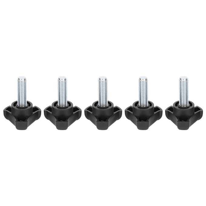 5 stuks Plastic Driehoekige Kop Handvat Schroefknop Aandraaischroef Set Accessoire M10 30mm