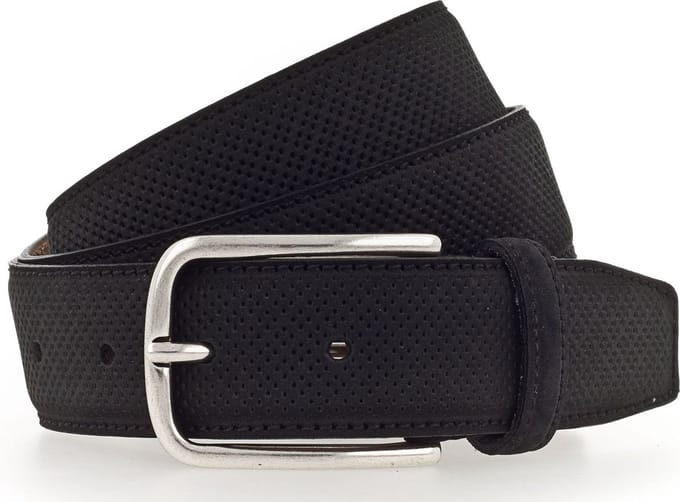 Vanzetti Leren Riem Leather Belt W80 Black Zwart