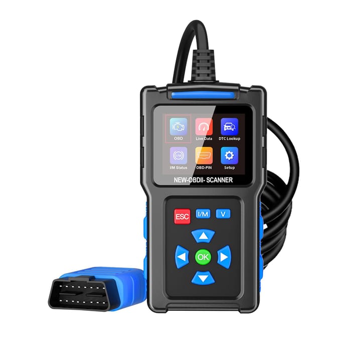 OBDII Scanner Diagnose Tool Auto Code Reader met de Functiemodus 6, Modus 8 Lezen Duidelijk zwart