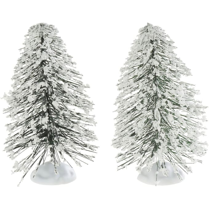 VBS Miniatuur kerstboom met sneeuw, 2 stuks