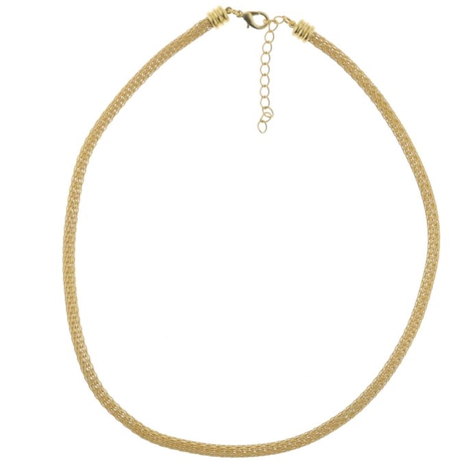 Behave ketting - mesh schakel ketting - goudkleur - 45 cm