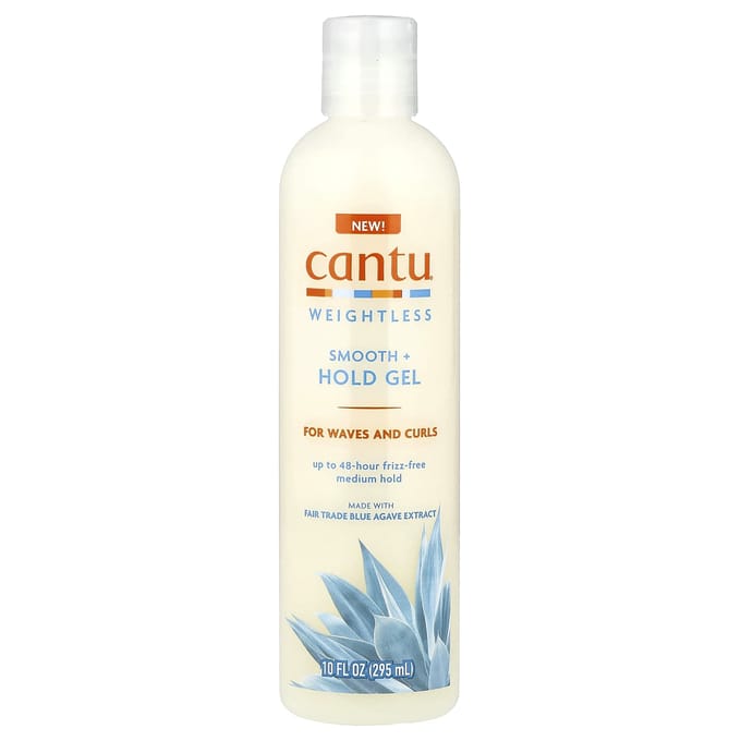 Cantu, Sans Poids, Lisse + Fixation Gel, Fixation Moyenne, Ondulations et Boucles, 295 ml (10 fl oz) white